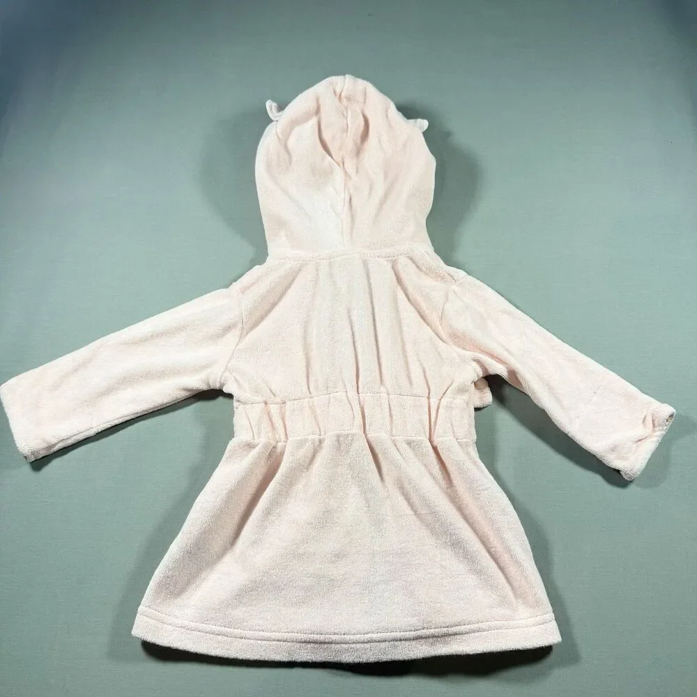 Carters Babygirl Pink Animal Robe Size 0-6m